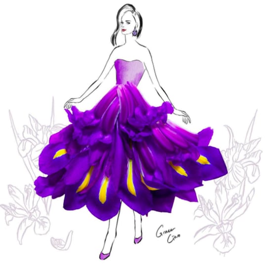 Floral Fashion Illustrations on Instagram