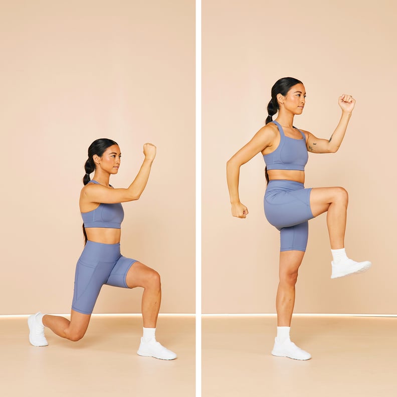 Circuit 2: Reverse Lunges With Knee Drive