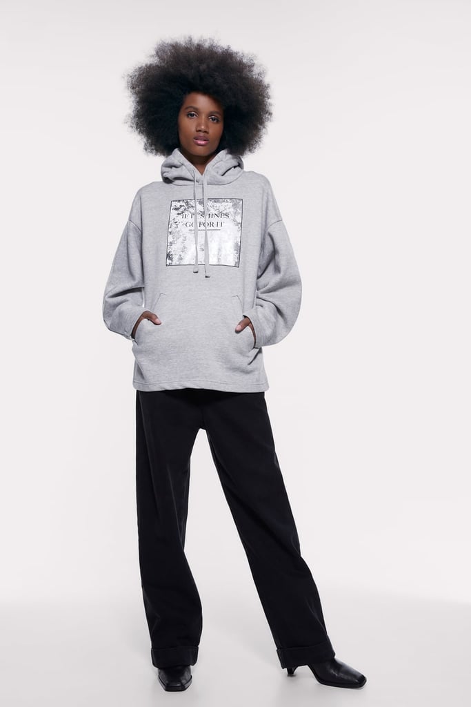 Zara Graphic Text Sweatshirt