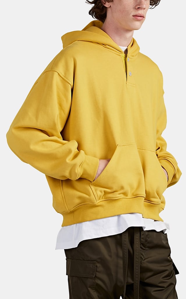 Fear of God Cotton French Terry Oversized Henley Hoodie