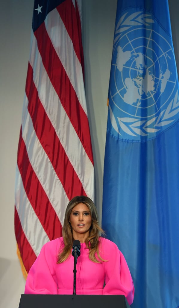 Melania Trump Wearing Pink Delpozo Dress