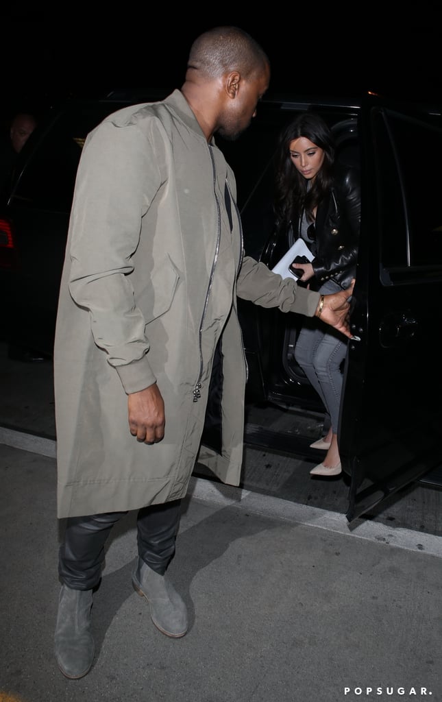 Kim Kardashian and Kanye West at LAX