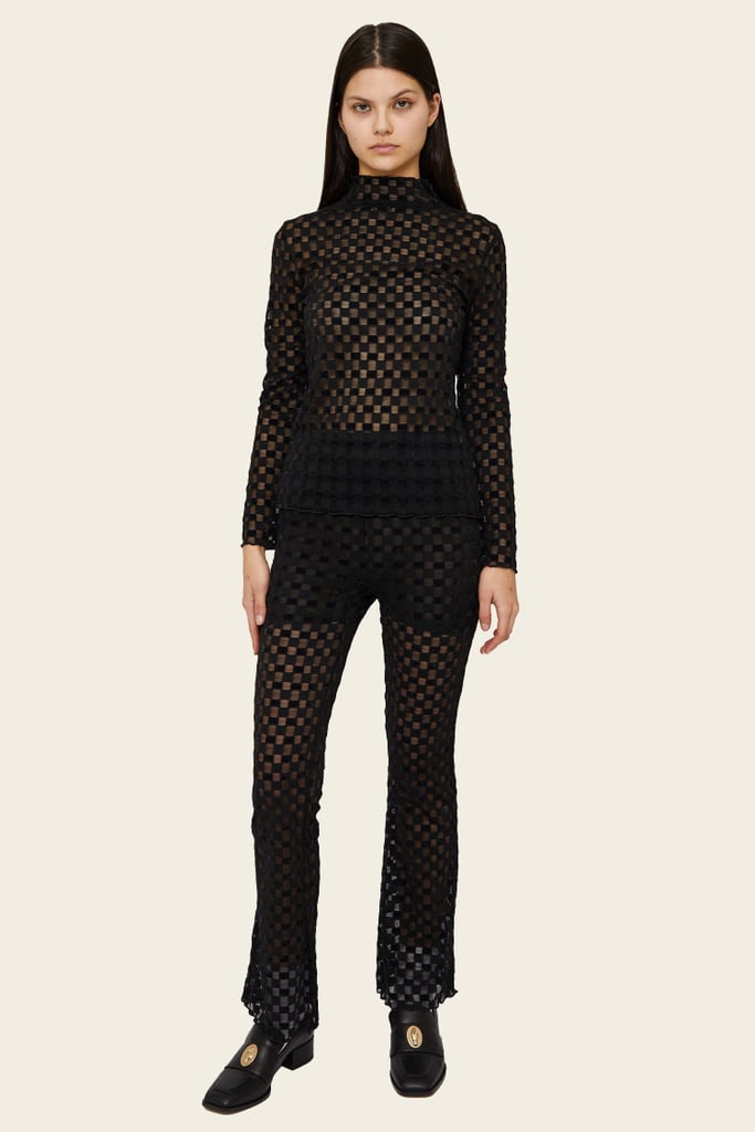 Find Me Now Harmony Checkered Mesh Top