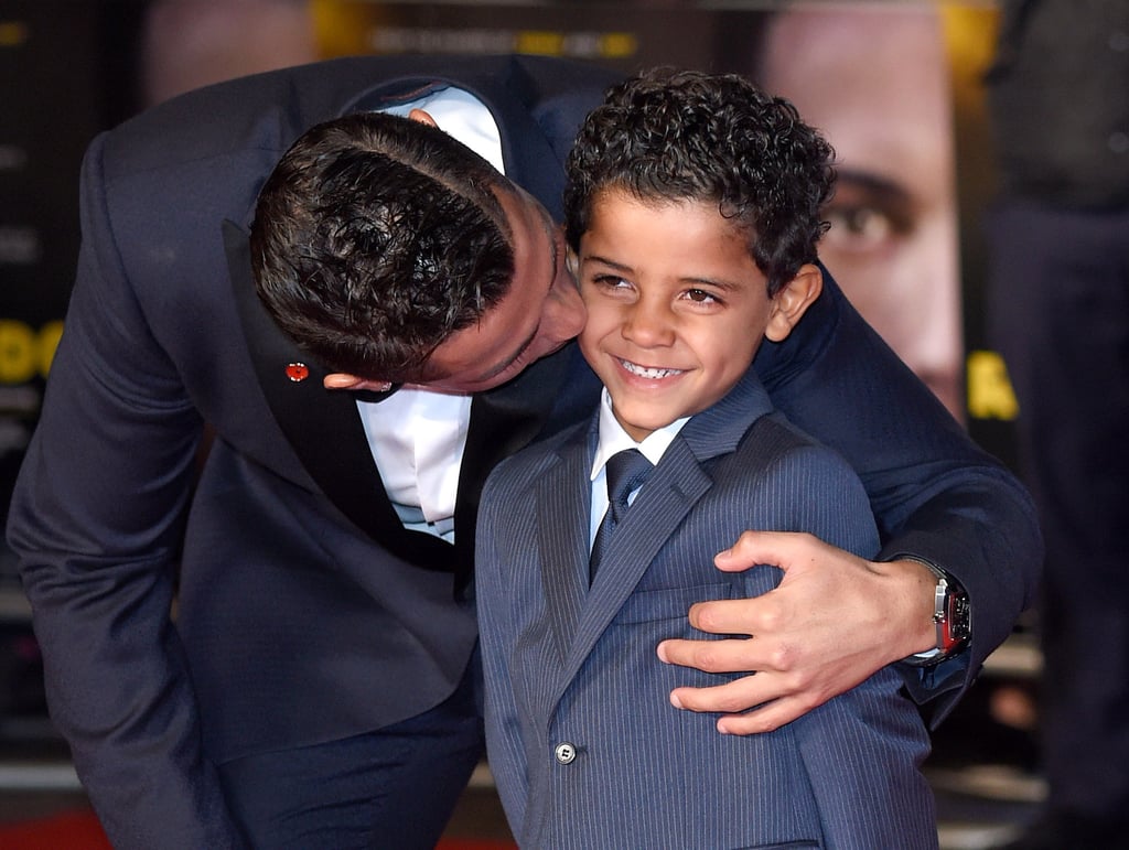 Cristiano Ronaldo and His Son at the Premiere of Ronaldo