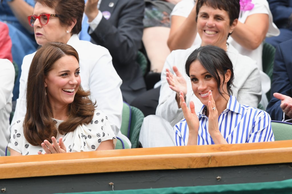 Kate Middleton and Meghan Markle at Wimbledon 2018