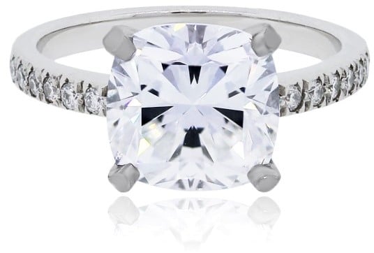 Tiffany & Co. Platinum Novo Square Cushion Diamond Engagement Ring