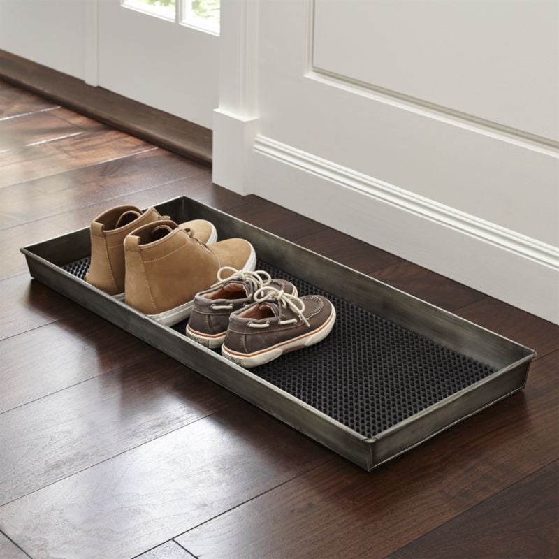 zinc boot tray with liner