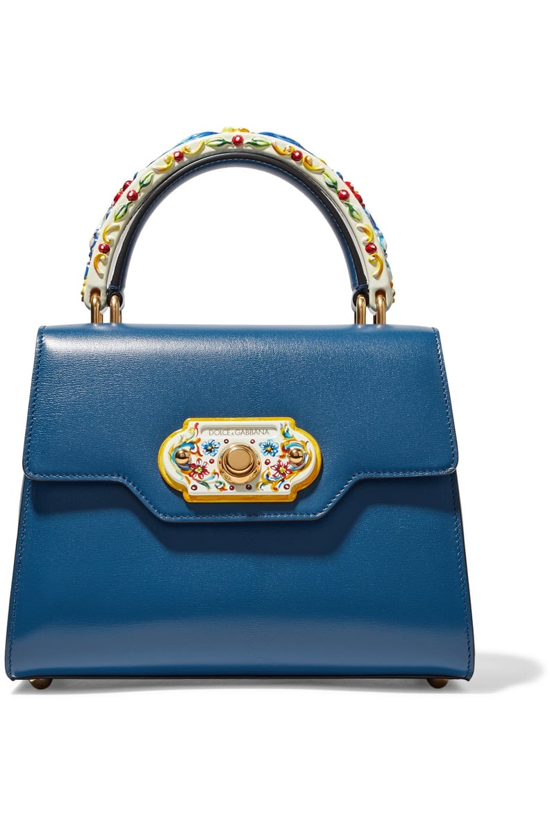 Dolce & Gabbana Welcome Painted Wood And Leather Tote