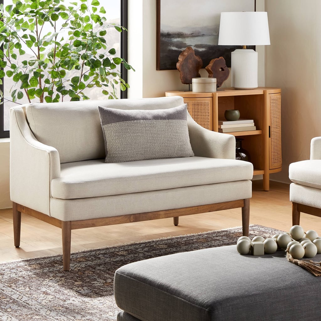 For the Living Room: Howell Upholstered Loveseat With Wood Base