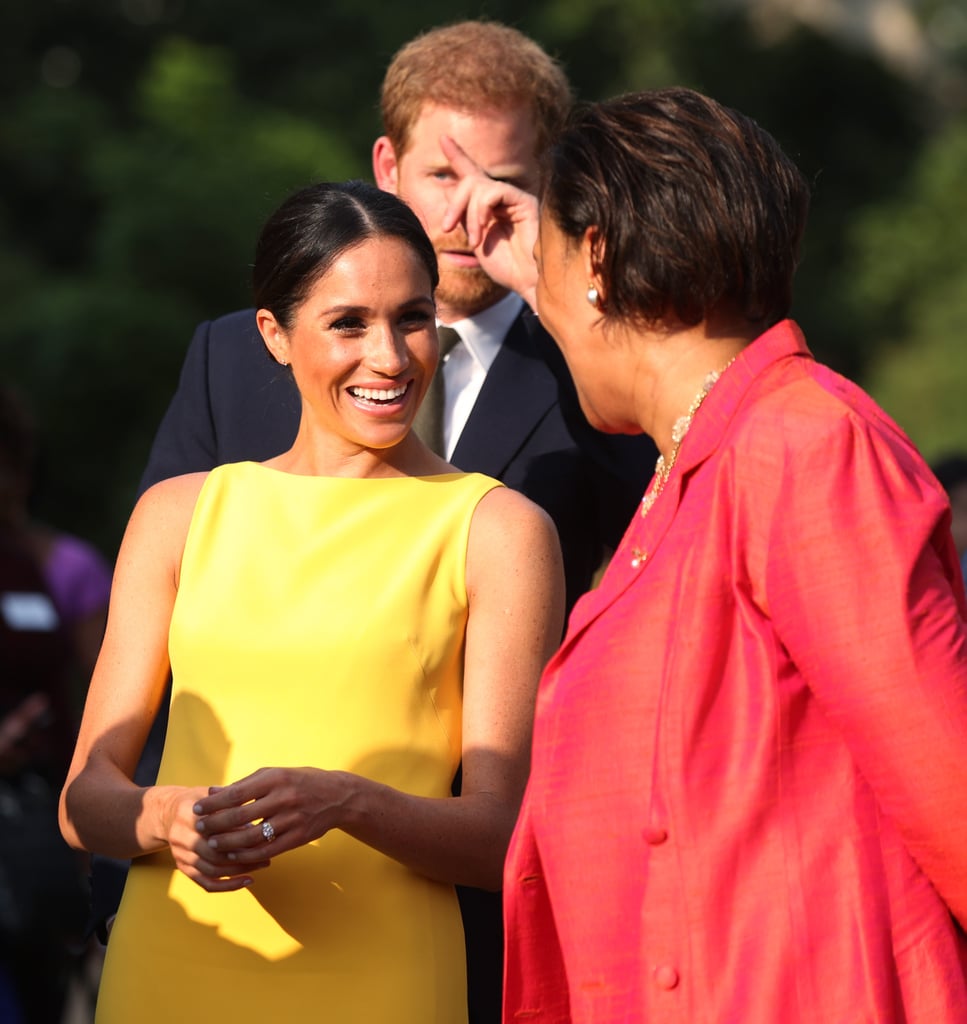 Meghan Markle Yellow Brandon Maxwell Dress