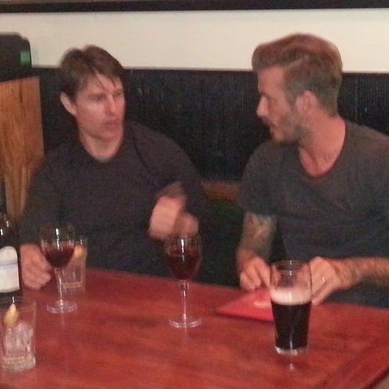 David Beckham and Tom Cruise in a London Pub