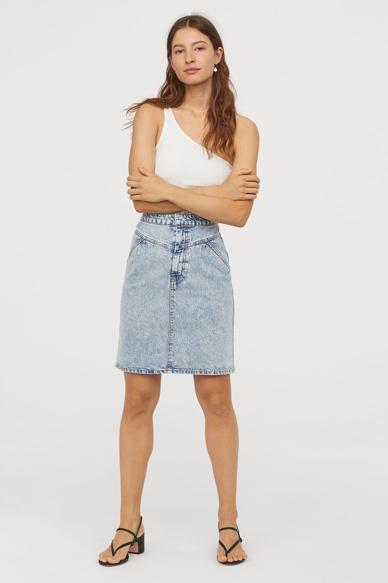 H&M Knee-Length Denim Skirt