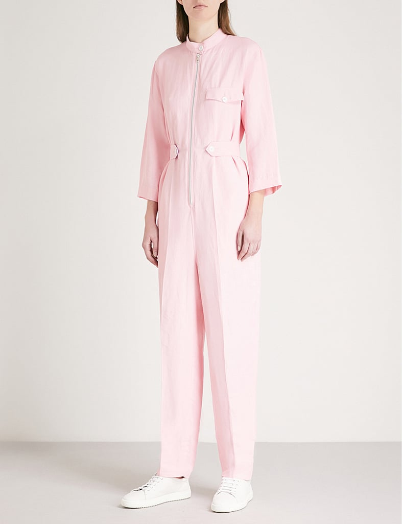 Sandro Straight-Leg Twill Jumpsuit