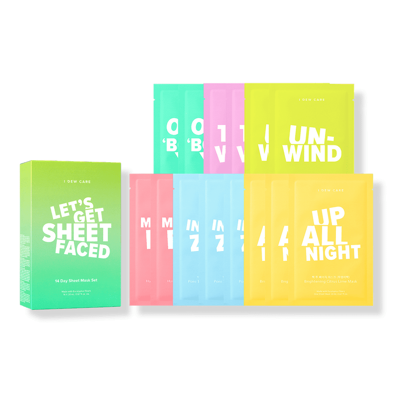 A Great Gift: I Dew Care Let's Get Sheet Faced Sheet Mask Set