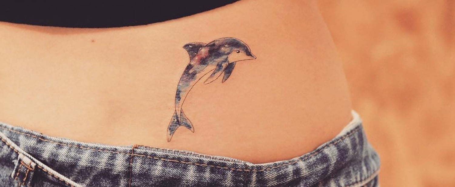 Clear Small Dolphin Meaningful Tattoo  Small Dolphin Tattoos  Small  Tattoos  MomCanvas