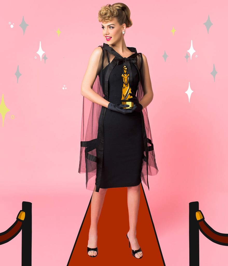 Barbie x Unique Vintage Black Magic Sheath Dress & Cape Set