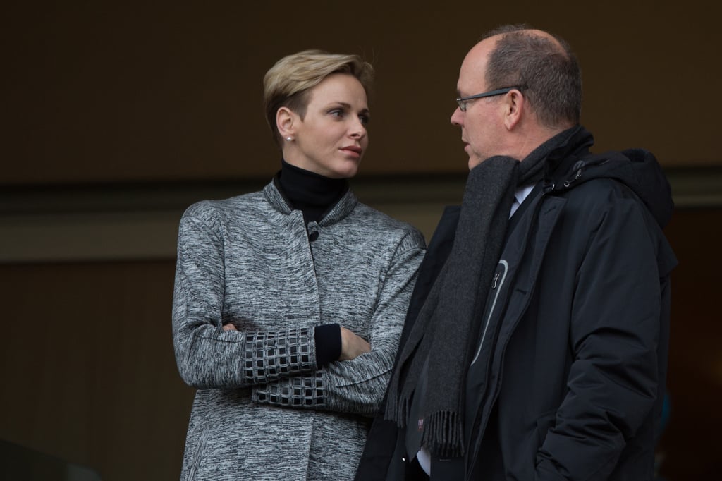 Princess Charlene of Monaco at Rugby Match With Jacques 2016