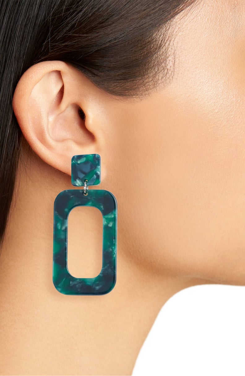 TEN79LA Rectangle Drop Earrings