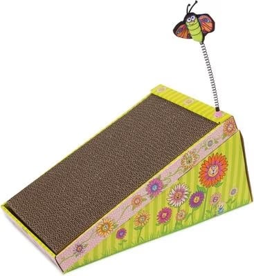 Fat Cat Big Mama's Scratch 'N Play Ramp Cat Toy ($23, originally $30)
"If you're limited on space in your home, this tilted cat scratcher is a great alternative to a full cat tree. The product is designed at an angle that allows cats to comfortably scratch their claws without putting too much strain on the rest of their body. Both of my cats absolutely love this thing." — KW