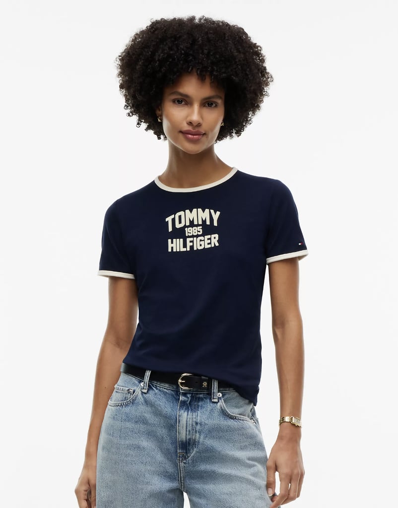 Tommy Hilfiger Slim Fit Varsity Logo Ringer T-Shirt