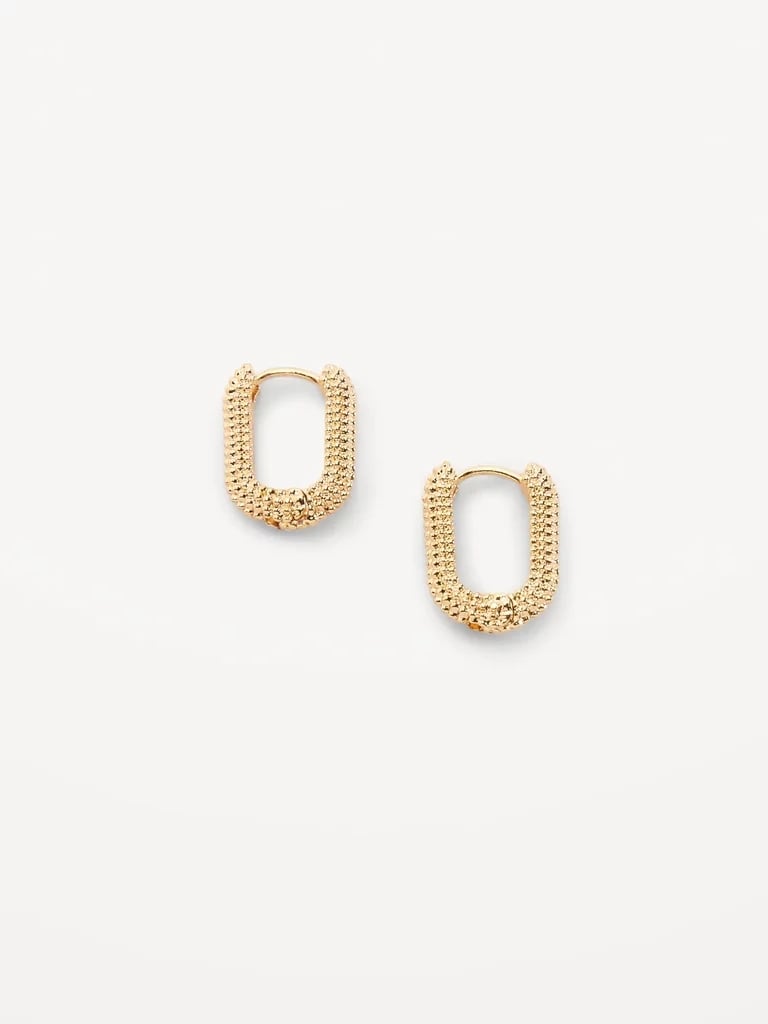 Old Navy Real Gold-Plated Huggie Hoop Earrings