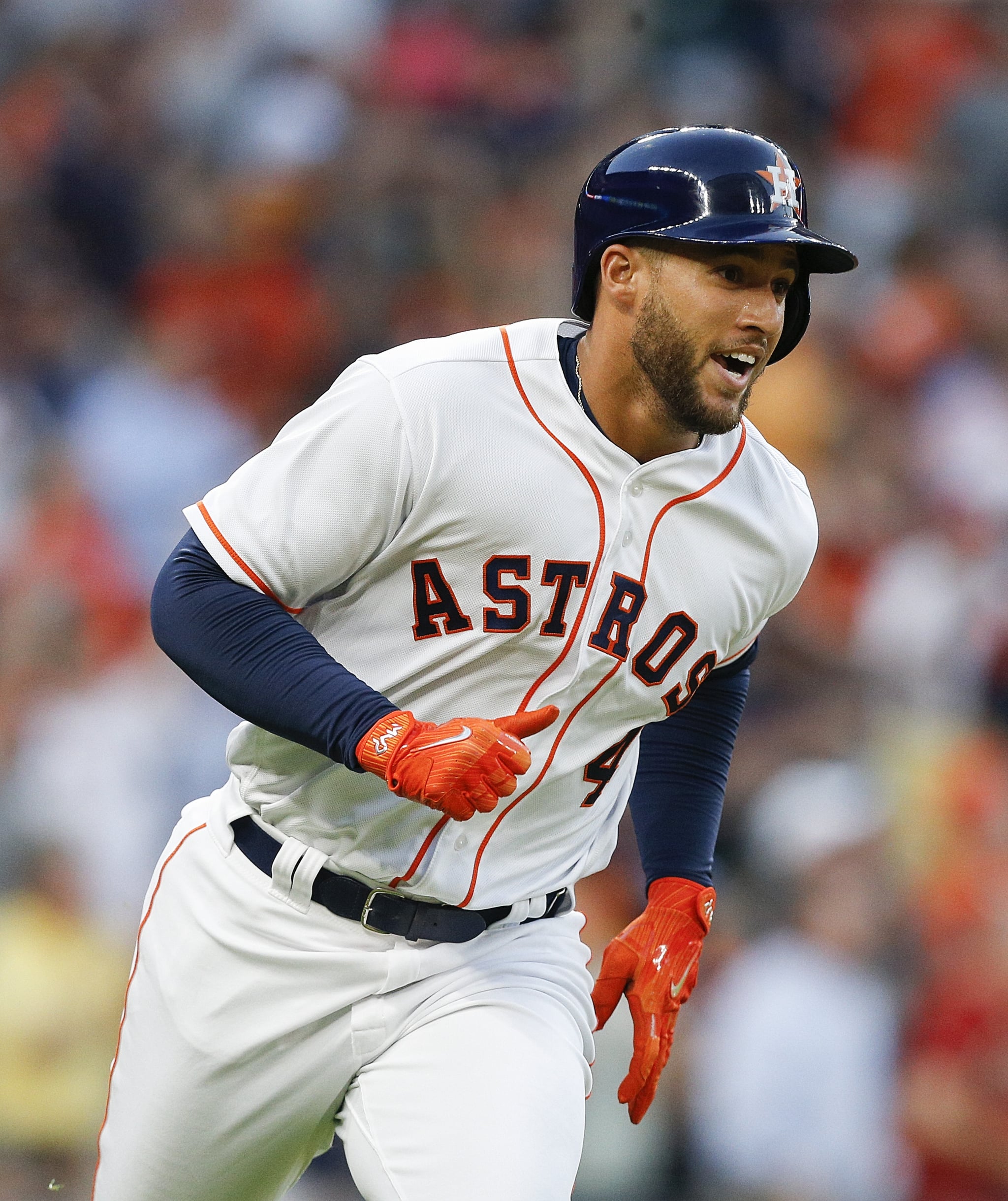 Download Baseballer George Springer Happily Laughing Wallpaper