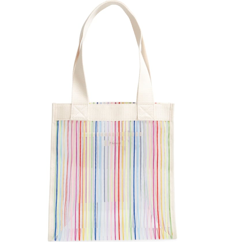 Madewell The Netting Rainbow Stripe Tote Bag