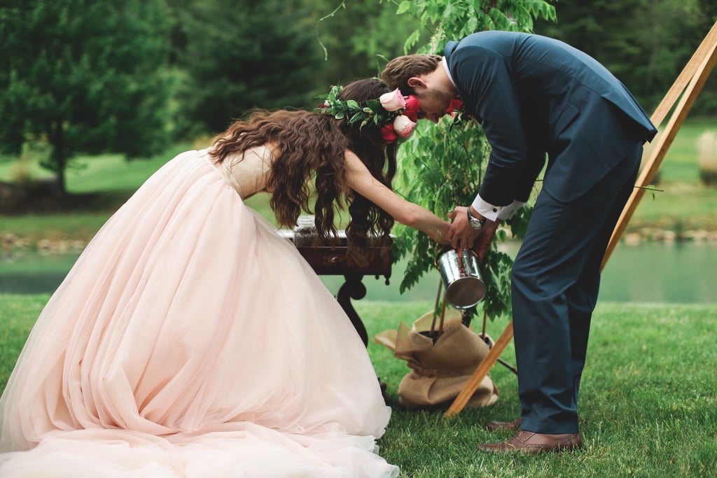 Woodsy Pink Bohemian Wedding