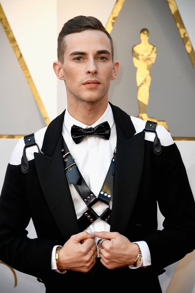 Adam Rippon Goes 50 Shades of FIERCE With a Leather Harness on the Oscars Red Carpet