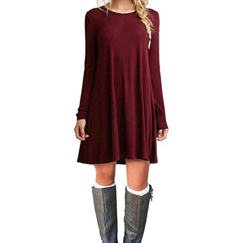 Just For Kix Long-Sleeve Casual Loose Soft Dress
