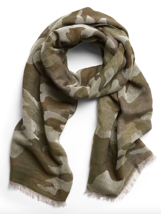 Camo Wool-Cotton Scarf