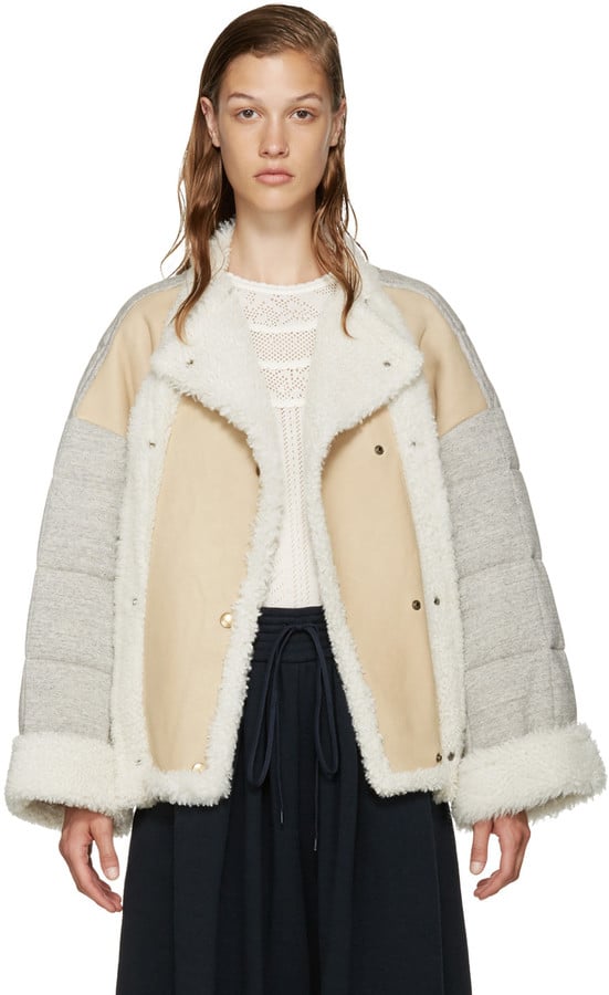 Chloé Beige Shearling & Jersey Coat ($3,795)