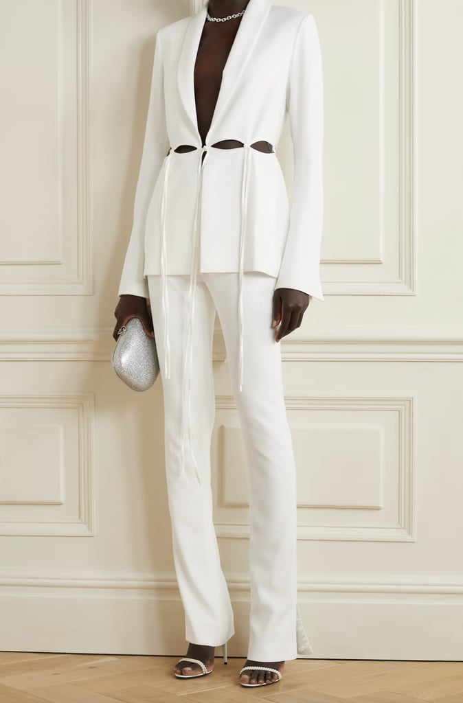 Courthouse Wedding Outfit Idea: Galvan Ellipse Crepe Blazer & Skinny Pants