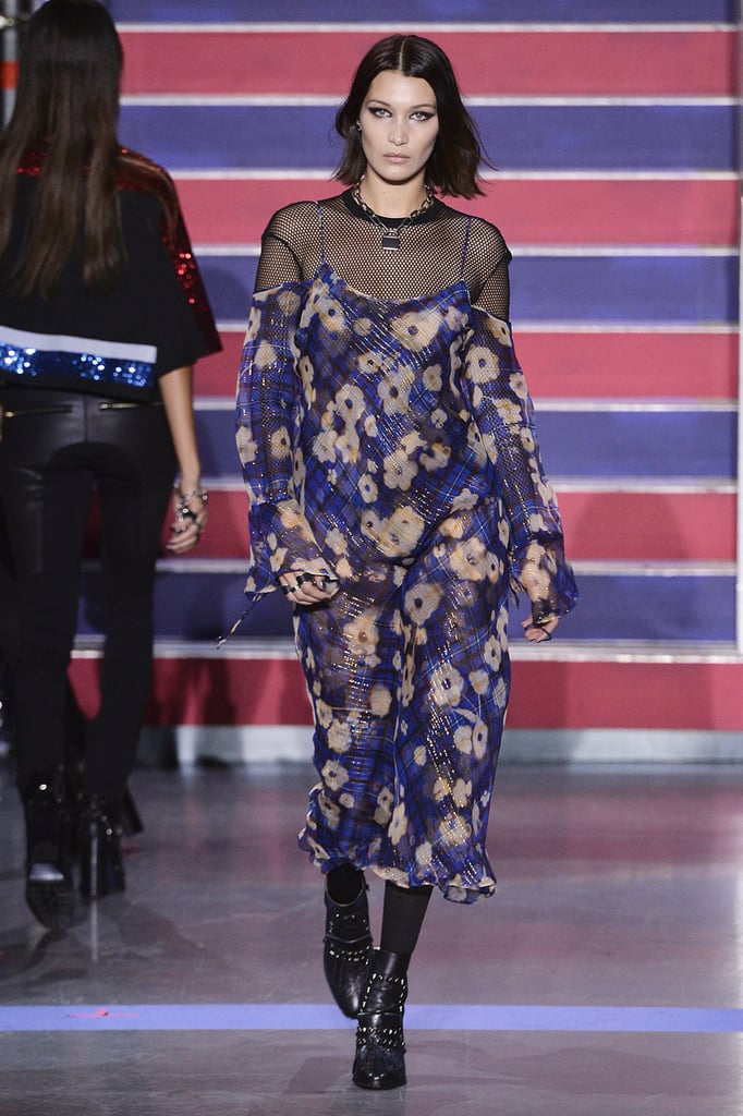 Her second look was this chiffon floral dress.