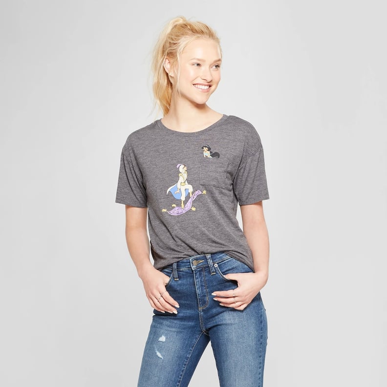 Disney Short Sleeve Aladdin and Jasmine Graphic T-Shirt