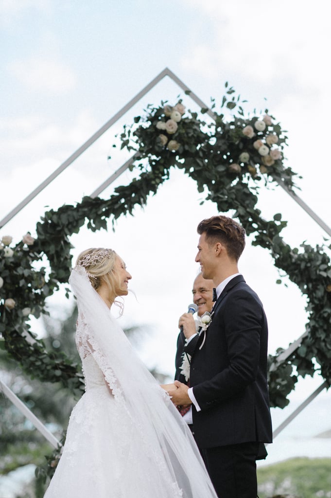 Couple Takes Wedding Photos in Bouncy Castle