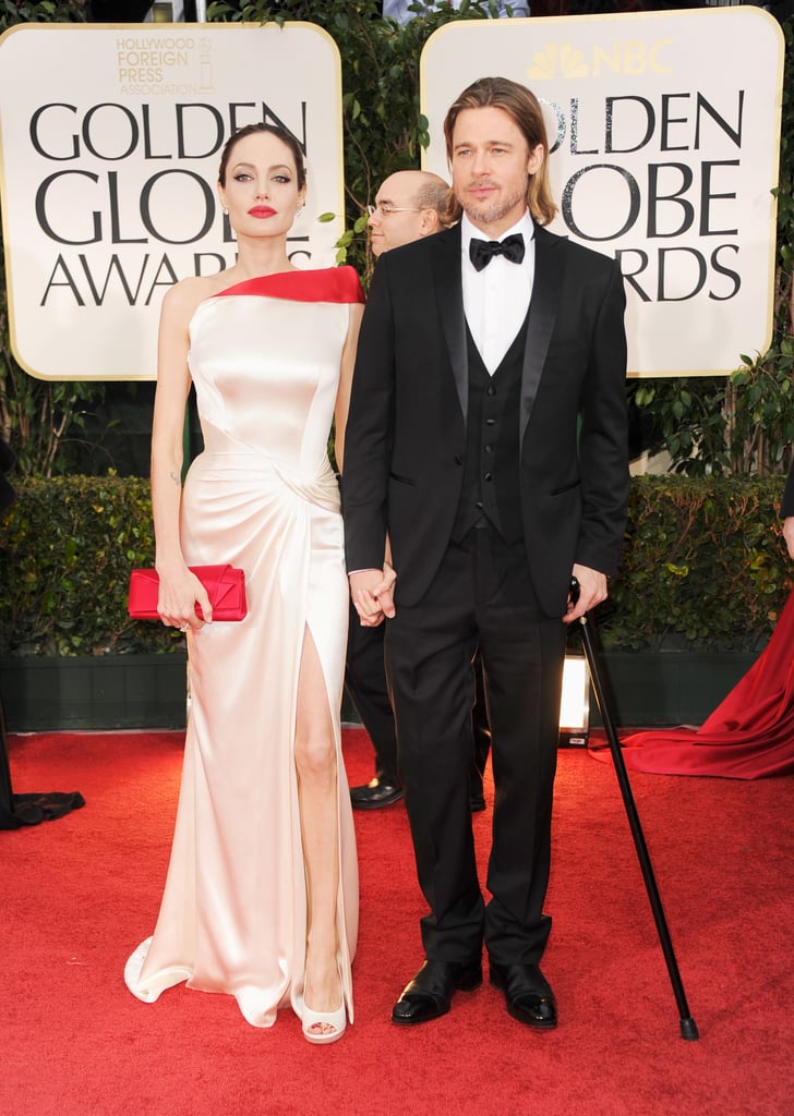 Angelina Jolie and Brad Pitt at the Golden Globes.