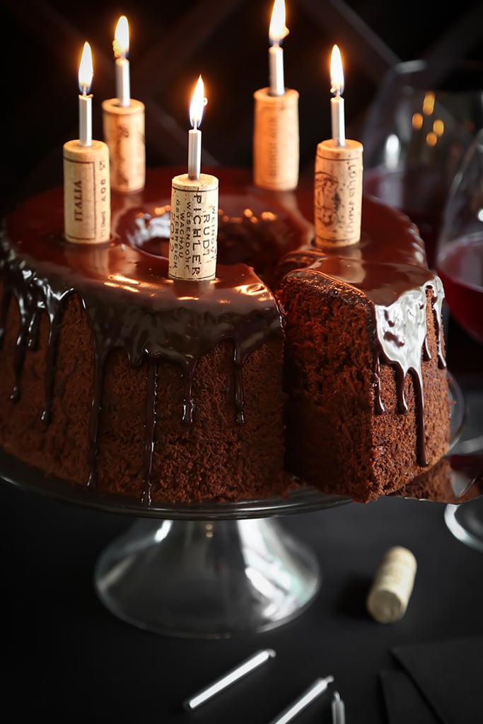 Chocolate Red Wine Chiffon Cake
