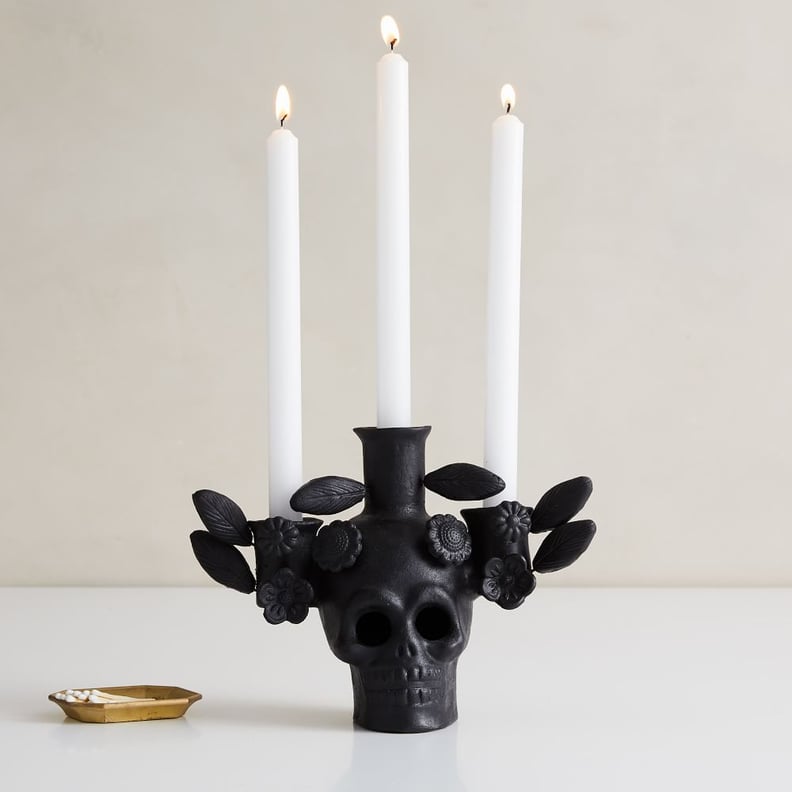 Terracotta Skull Candleabra