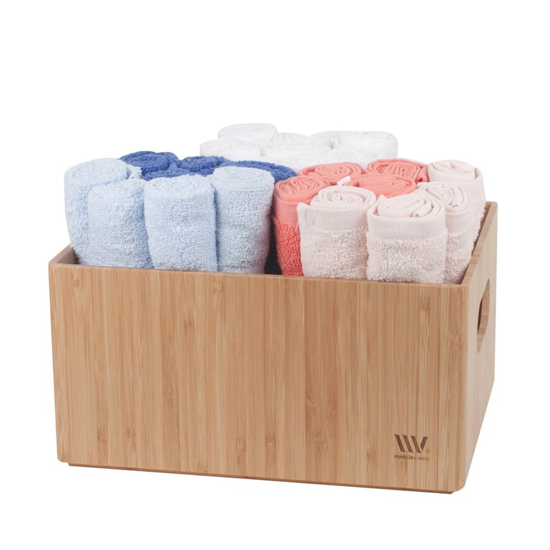 MobileVision Bamboo Bathroom Organizers