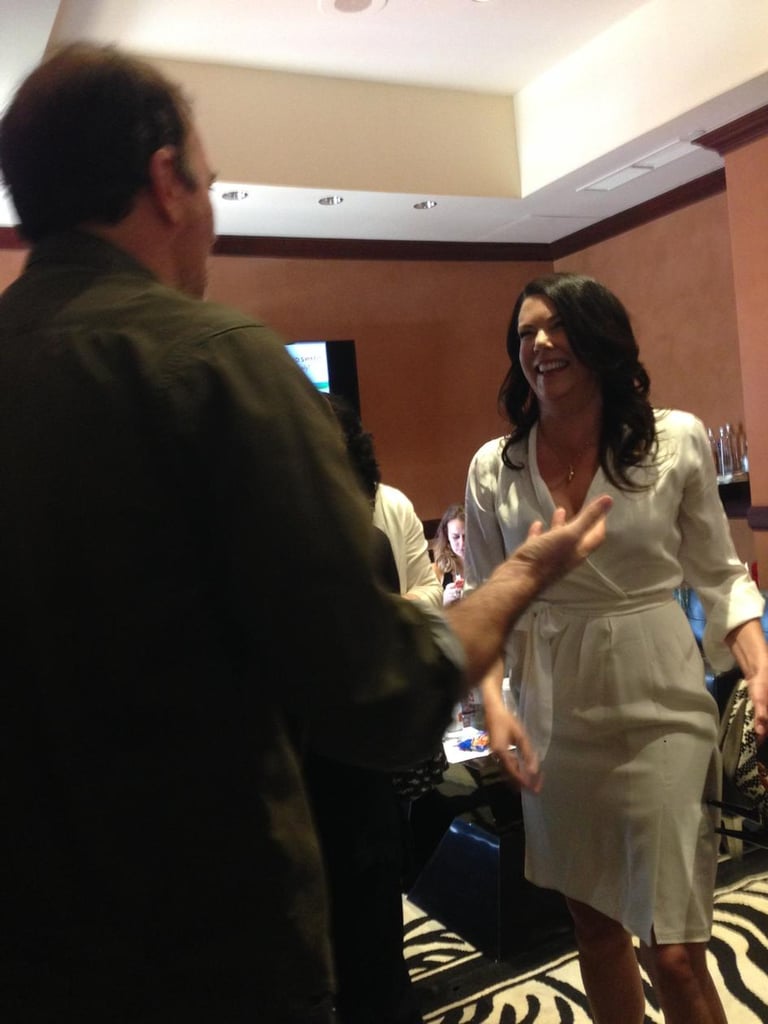Scott Patterson, aka Luke, greeted his "favorite actress."