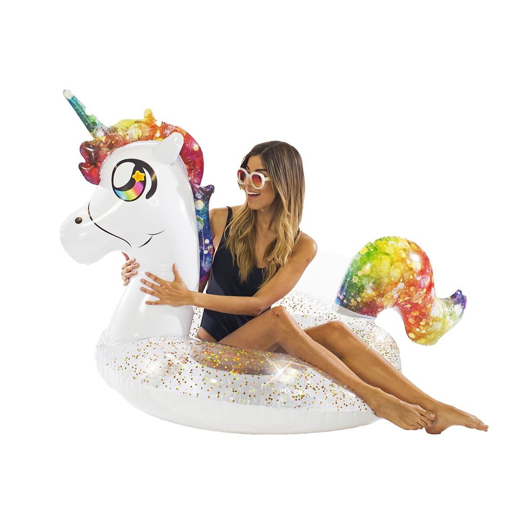 Jumbo Glitter Unicorn Pool Float