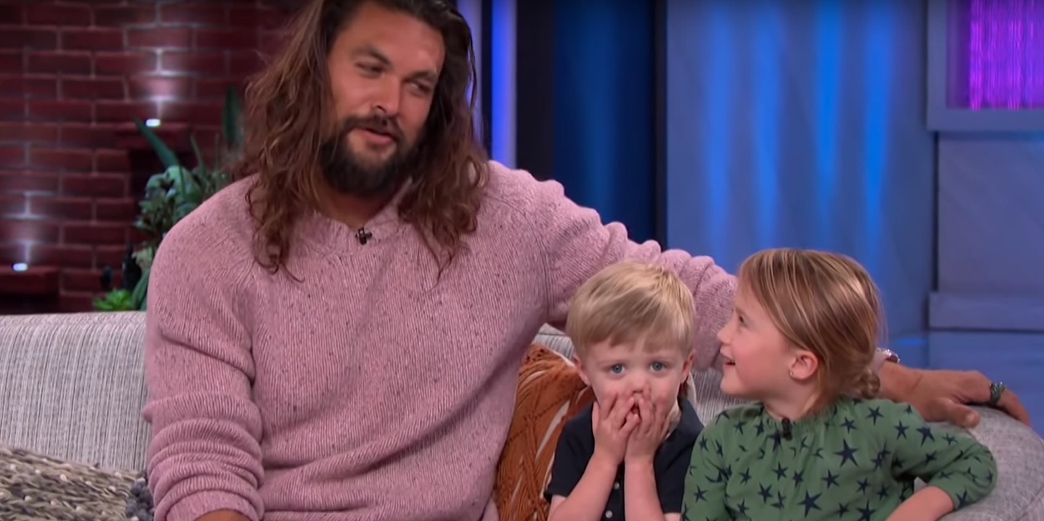 Watch Kelly Clarkson's Kids Ask Jason Momoa About Aquaman | PS Family
