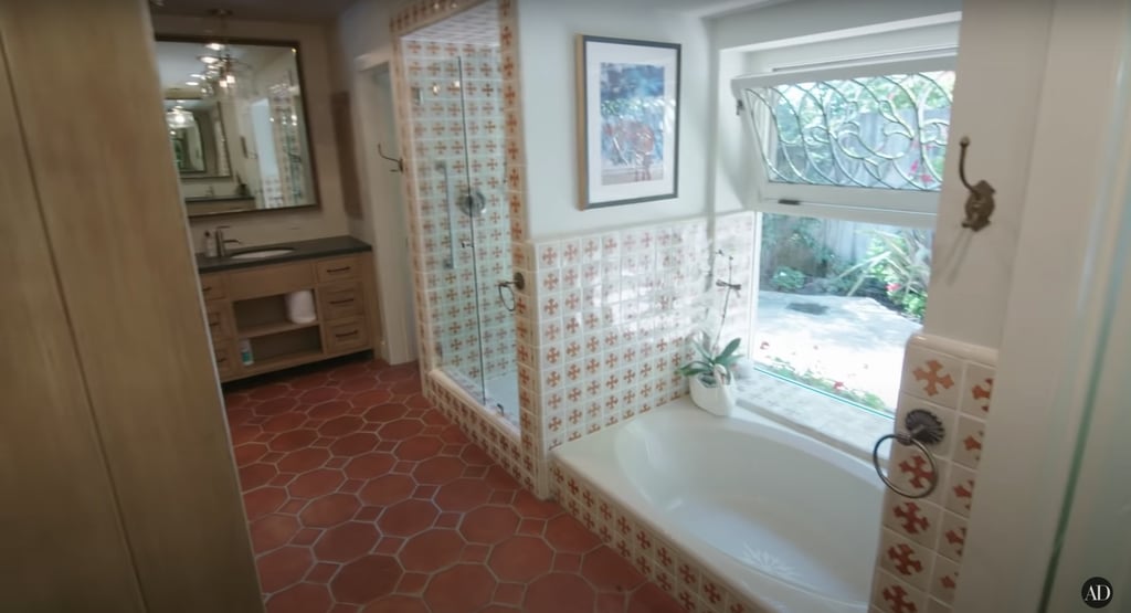 Meanwhile, the master bathroom has his and hers toilets and a private garden right outside.