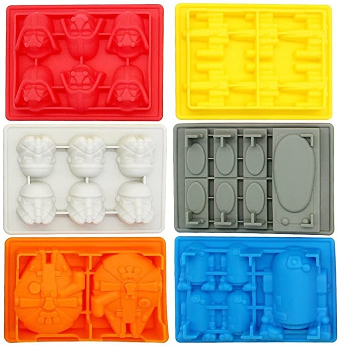 Silicone Ice Trays/Chocolate Molds, Set of 6