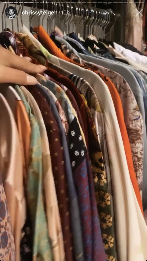 Chrissy Teigen Has An Amazing Robe Collection Popsugar Fashion
