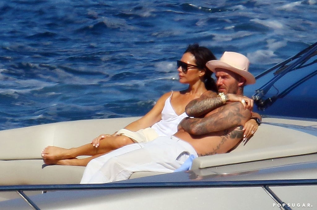 David and Victoria Beckham on Vacation in France 2018