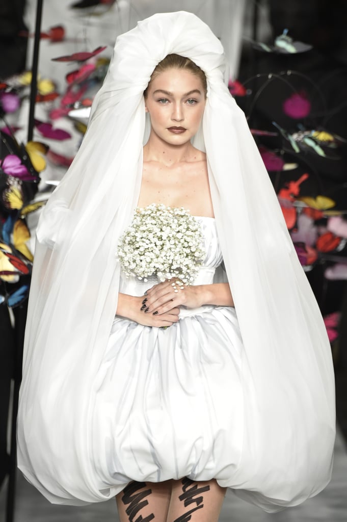 Gigi Hadid as a Bride in Moschino's Spring / Summer 2019 Show