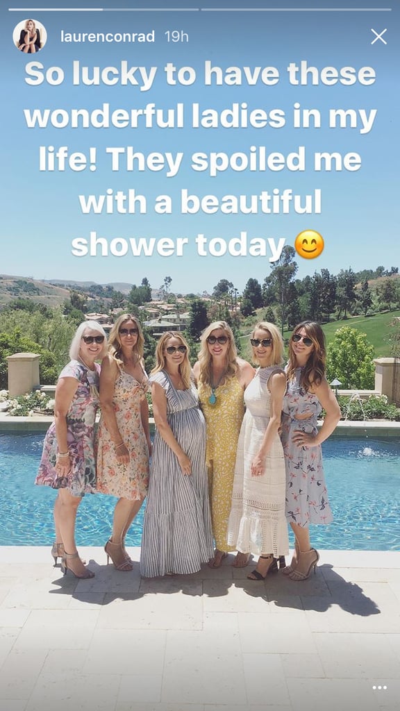 Lauren Conrad Celebrated Her Baby Shower in a Striped Maxi Dress