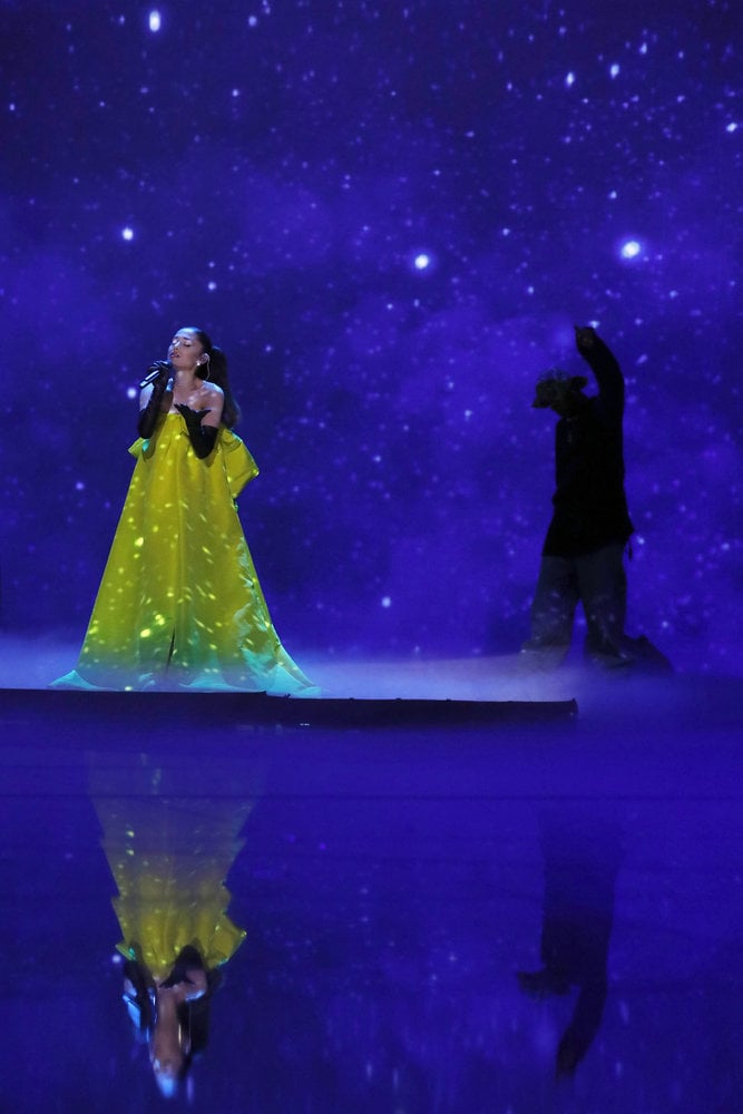 Ariana Grande's Yellow Valentino Dress on The Voice